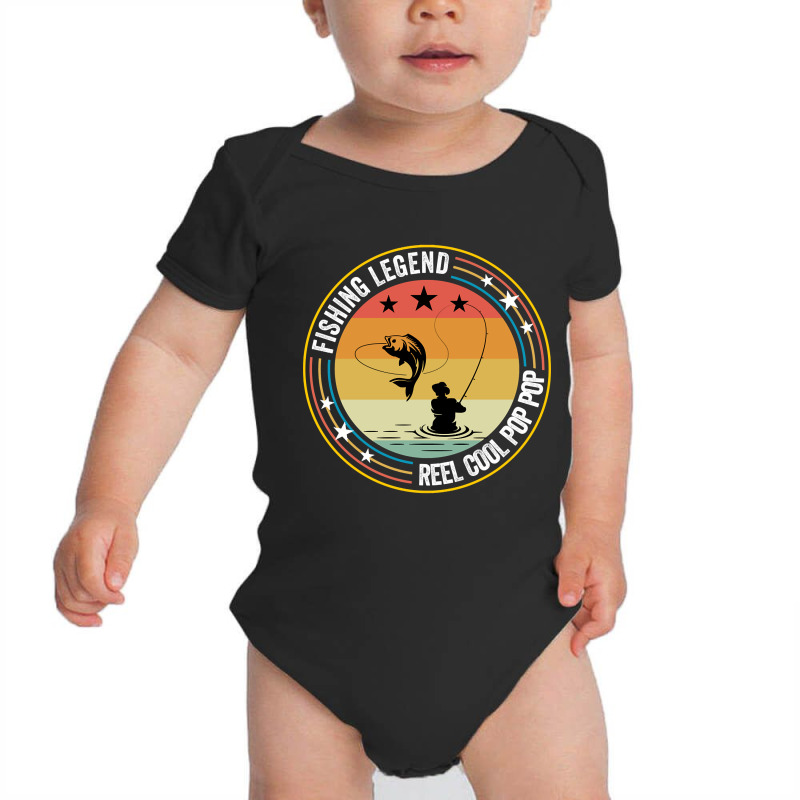 Fishing - Fishing Legend Reel Cool Pop Pop. Baby Bodysuit | Artistshot