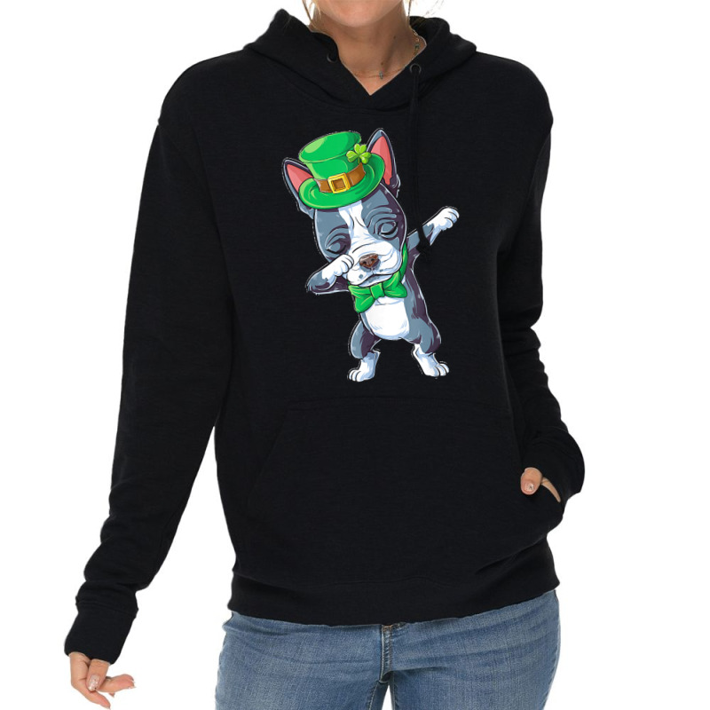 Boston Terrier T  Shirt St Patricks Day   Dabbing Boston Terrier Dab D Lightweight Hoodie | Artistshot