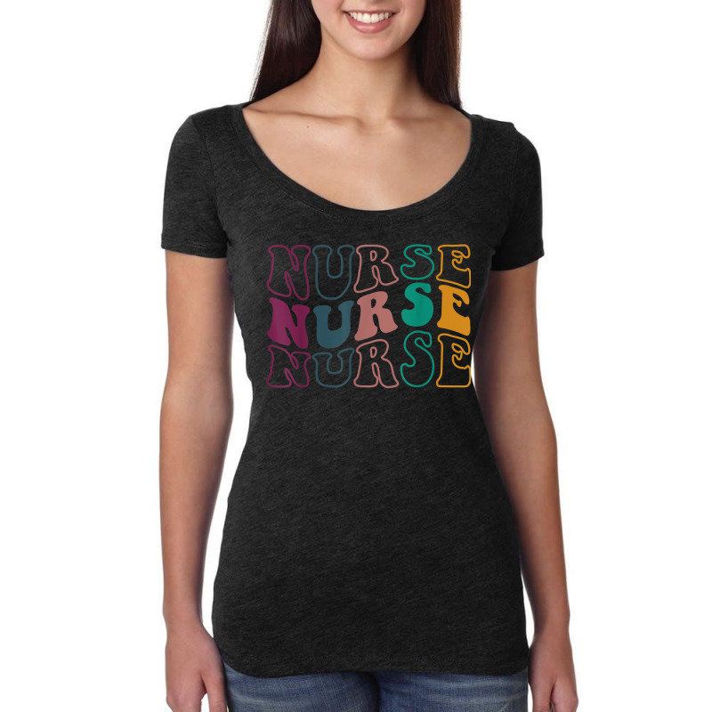 Retro Future Nurse Life For Registered Nurse Tee Nurse's Day Women's Triblend Scoop T-shirt | Artistshot