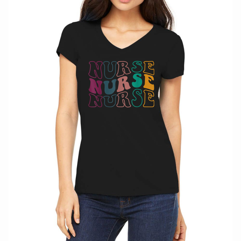 Retro Future Nurse Life For Registered Nurse Tee Nurse's Day Women's V-neck T-shirt | Artistshot