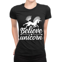 Believe Unicorn-85cxy Ladies Fitted T-shirt | Artistshot