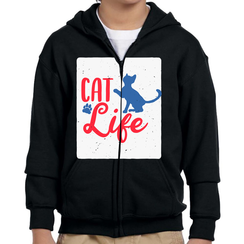 Cats - Funny Sayings - 04 - Bg Youth Zipper Hoodie | Artistshot