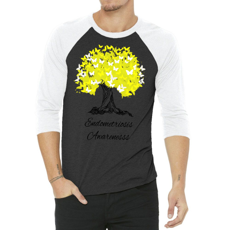 Endometriosis Awareness T-shirt Women Warrior Tree Hope Gifts 3/4 Sleeve Shirt | Artistshot