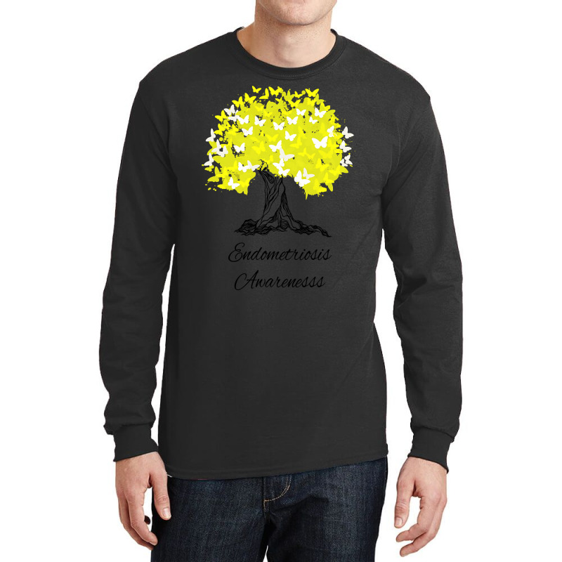 Endometriosis Awareness T-shirt Women Warrior Tree Hope Gifts Long Sleeve Shirts | Artistshot