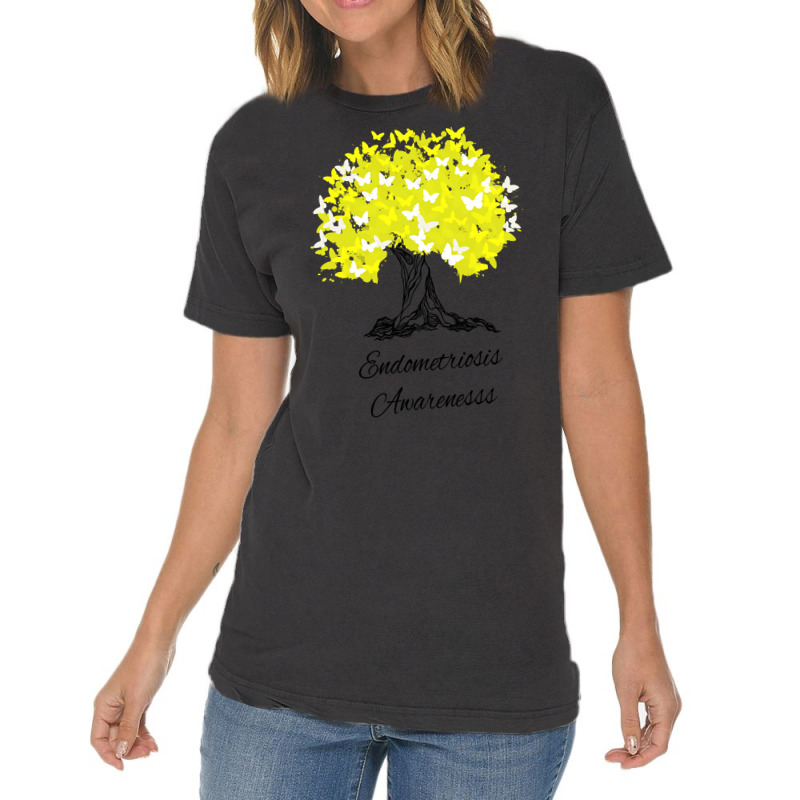 Endometriosis Awareness T-shirt Women Warrior Tree Hope Gifts Vintage T-shirt | Artistshot