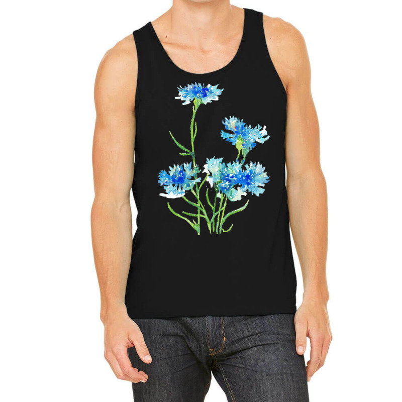 Cornflower Watercolor Painting T  Shirt Tank Top by sglover982 | Artistshot