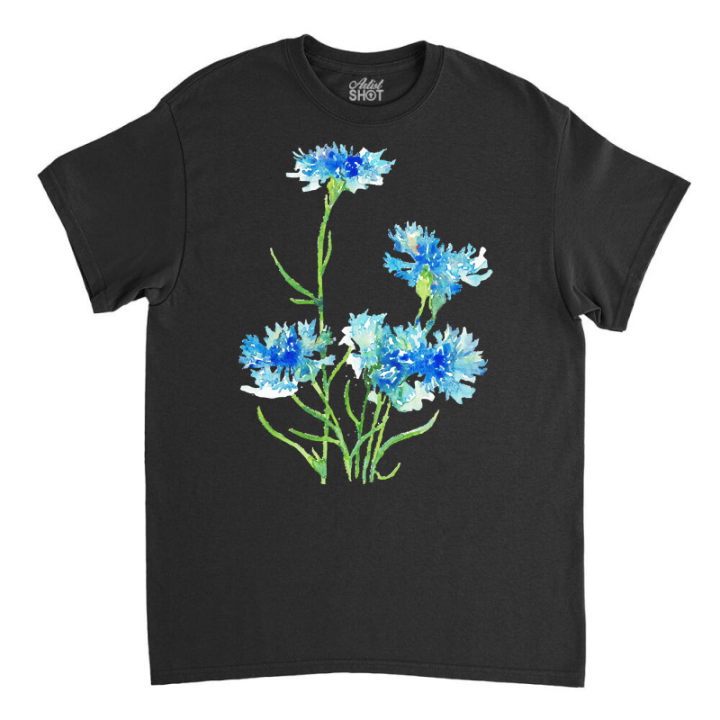 Cornflower Watercolor Painting T  Shirt Classic T-shirt by sglover982 | Artistshot