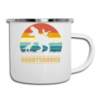 Daddy Dinosaur Daddysaurus 2 Kids Father's Day Gift For Dad T Shirt Camper Cup | Artistshot