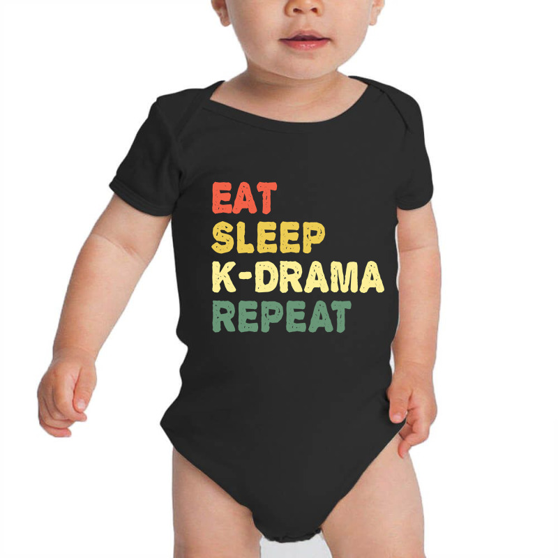 Eat Sleep K-drama Repeat Baby Bodysuit by Jankonen637 | Artistshot