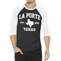 La Porte Texas Tx Vintage State Athletic Style Premium 3/4 Sleeve Shirt | Artistshot