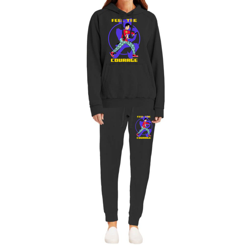 Feel The Courage, Anime Warrior Hoodie & Jogger Set | Artistshot