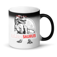 Daddy Saurus T Rex Dinosaur Men Father's Day Family Matching Pullover Magic Mug | Artistshot