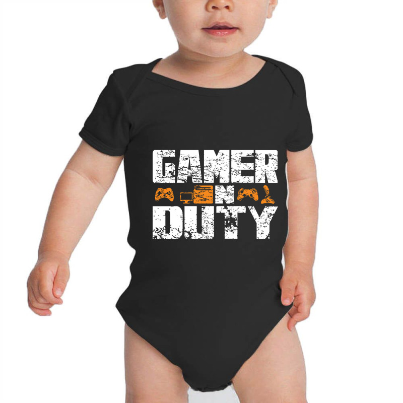 Gamer On Duty Wht Baby Bodysuit by Beers Pulido | Artistshot