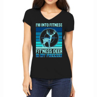 Hunting Hunt Cool Deer Hunting Fitness Work Out Gym Lover 16 Hunter Women's V-neck T-shirt | Artistshot