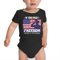 Armed Forces Military Thank A Veteran T-shirt, Retro Baby Bodysuit | Artistshot