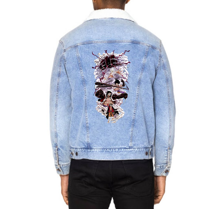 Luffy Gear 5   All Gears Unisex Sherpa-lined Denim Jacket | Artistshot