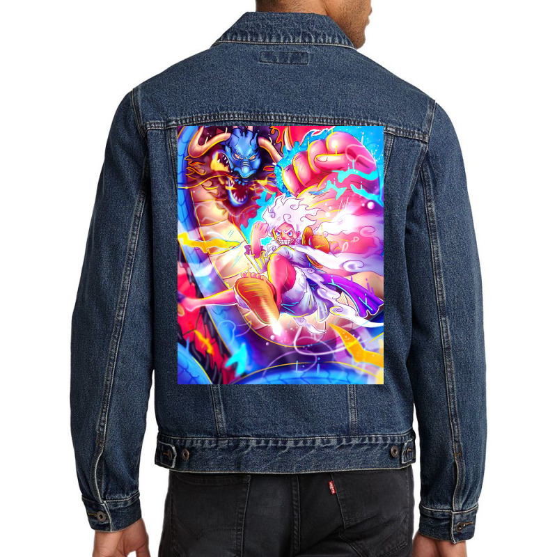 Luffy Gear 5 Art Men Denim Jacket | Artistshot