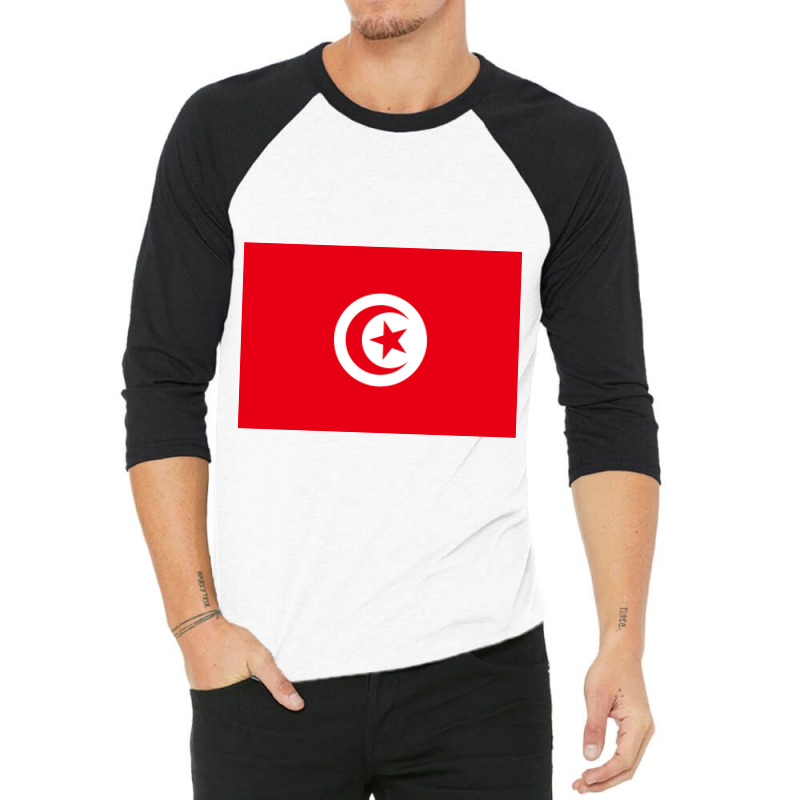 Tunisia Flag 3/4 Sleeve Shirt | Artistshot