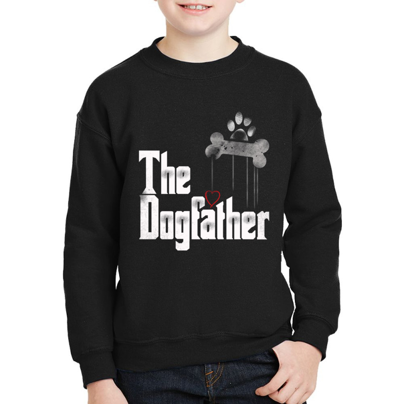 The Dogfather Dad Dog Lover Funny Youth Sweatshirt by behindcedar22 | Artistshot