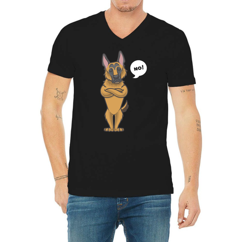 Stubborn Dog T  Shirt Stubborn German Shepherd Funny T  Shirt V-neck Tee | Artistshot