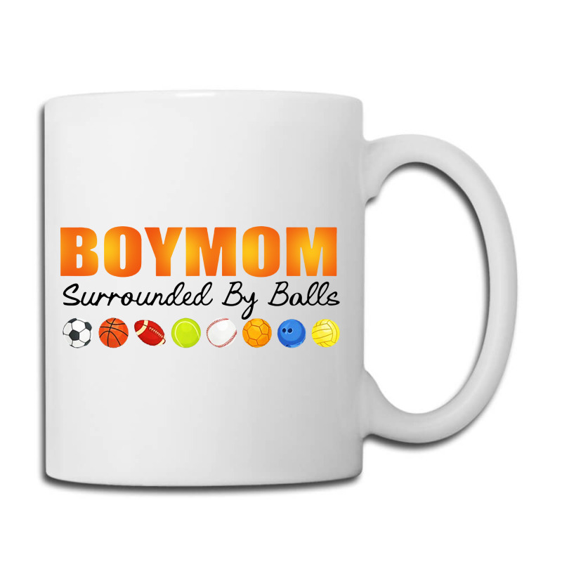 Custom Women's Boy Mom Surrounded By Balls Coffee Mug By William