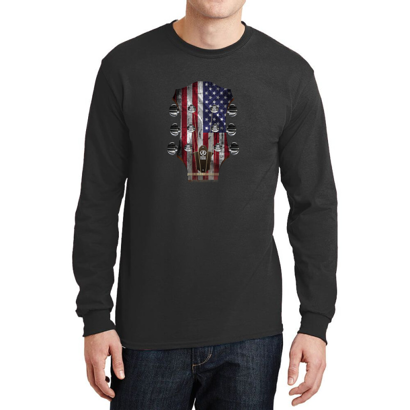 Guitar Headstock Usa Long Sleeve Shirts by KaylaCasey | Artistshot