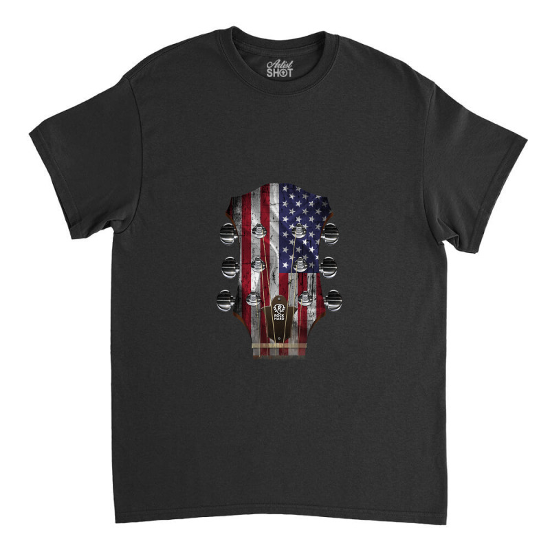 Guitar Headstock Usa Classic T-shirt by KaylaCasey | Artistshot