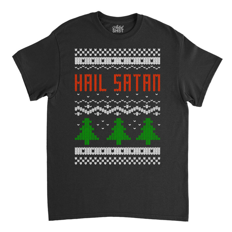 Ugly Hail Satan Christmas Classic T-shirt by William Art | Artistshot