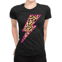 Leopard Lightning Bolt Cheetah Thunder Animal Print Ladies Fitted T-shirt | Artistshot