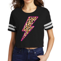 Leopard Lightning Bolt Cheetah Thunder Animal Print Scorecard Crop Tee | Artistshot