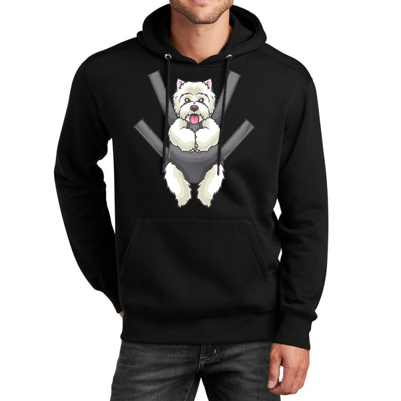 Westie Dog T  Shirt Westie In A Carrier Bag T  Shirt Unisex Hoodie | Artistshot