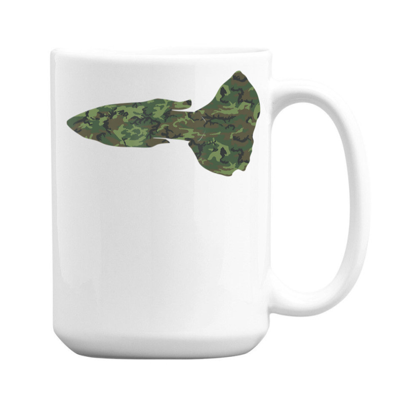 Military Guppy Camo Print Us Rainbow Fish Veteran Men 15 Oz Coffee Mug | Artistshot