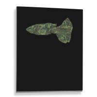 Military Guppy Camo Print Us Rainbow Fish Veteran Men Metal Print Vertical | Artistshot