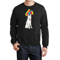 White Shepherd T  Shirt White Swiss Shepherd With Ballons Gift T  Shir Crewneck Sweatshirt | Artistshot