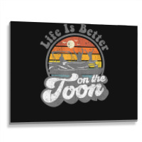 Life Is Better On The Toon Pontoon Boat Boating Metal Print Horizontal | Artistshot