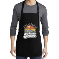 Life Is Better On The Toon Pontoon Boat Boating Medium-length Apron | Artistshot