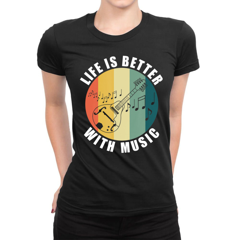 Life With Mandolin Mandolin Player Musician Ladies Fitted T-shirt | Artistshot