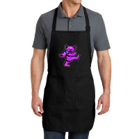 Pink Grateful Dancing Hippie Classic Rock Dead Bear Full-length Apron | Artistshot