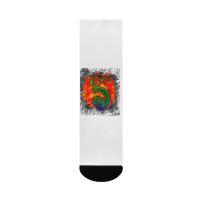 Asian Chinese Japanese Dragons Design T Shirt Crew Socks | Artistshot