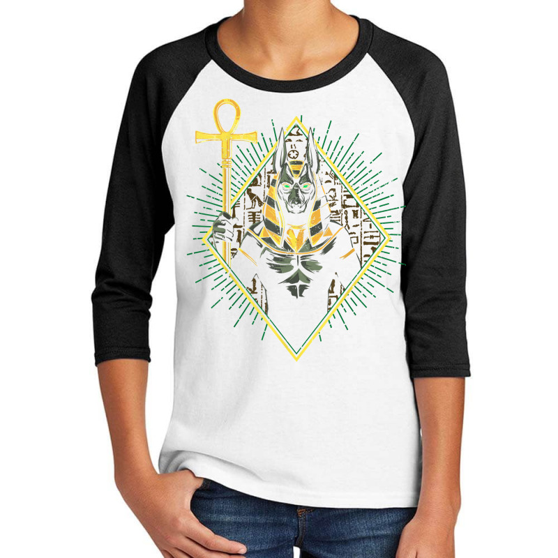 Anubis Egyptian God Ancient Egypt Egyptian Mythology T Shirt Youth 3/4 Sleeve by lavenakf44f | Artistshot