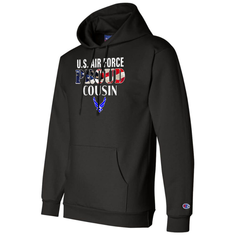 Us Proud Air Force Cousin With American Flag Veteran Champion Hoodie by seifertmurryq3jmxs | Artistshot