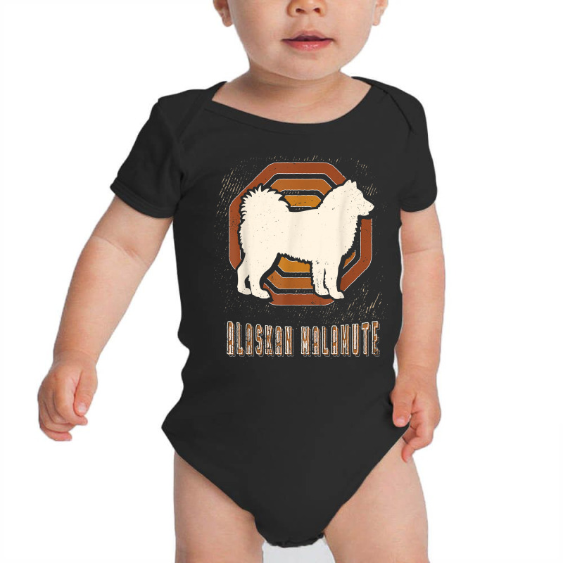 Alaskan Malamute Vintage Retro Classic Dog Love T Shirt Baby Bodysuit | Artistshot