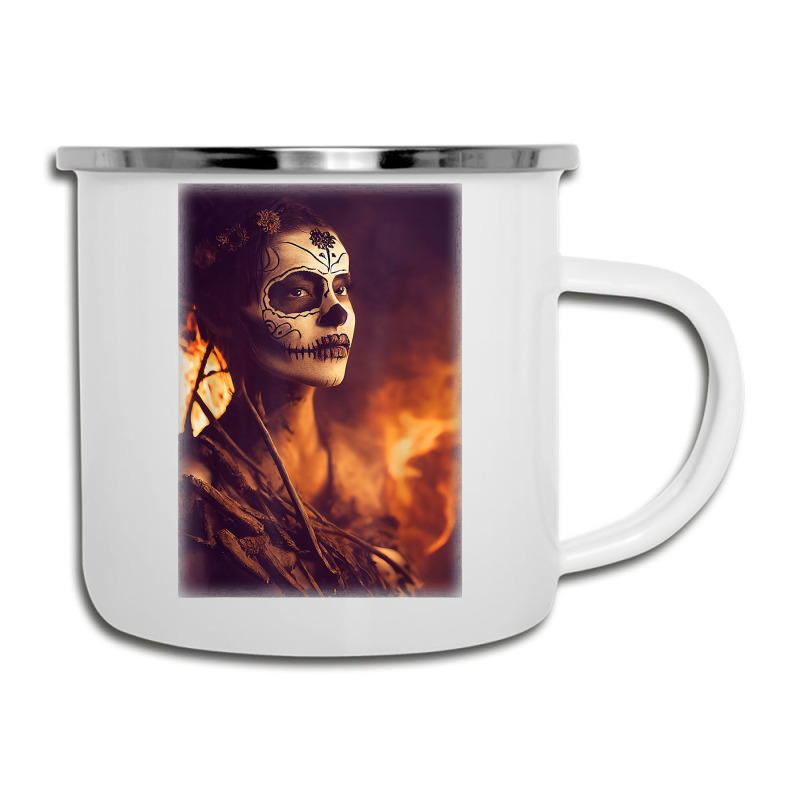 Beautiful Woman Warrior After A Battle With Skeletons T Shirt Camper Cup | Artistshot