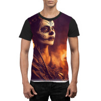 Beautiful Woman Warrior After A Battle With Skeletons T Shirt Graphic T-shirt | Artistshot