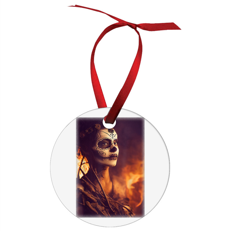 Beautiful Woman Warrior After A Battle With Skeletons T Shirt Ornament | Artistshot