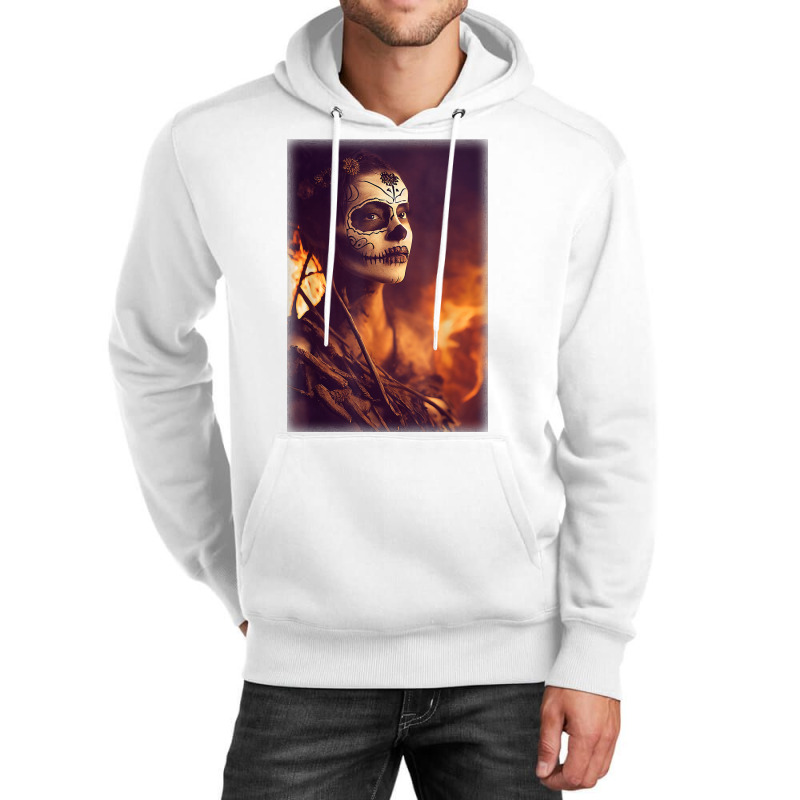 Beautiful Woman Warrior After A Battle With Skeletons T Shirt Unisex Hoodie | Artistshot