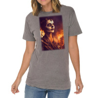 Beautiful Woman Warrior After A Battle With Skeletons T Shirt Vintage T-shirt | Artistshot