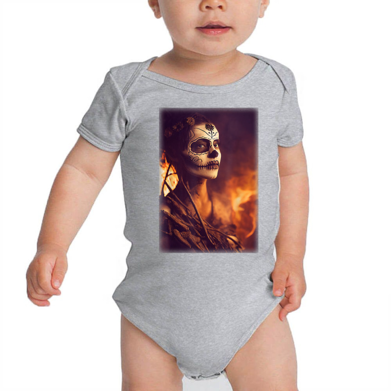 Beautiful Woman Warrior After A Battle With Skeletons T Shirt Baby Bodysuit | Artistshot