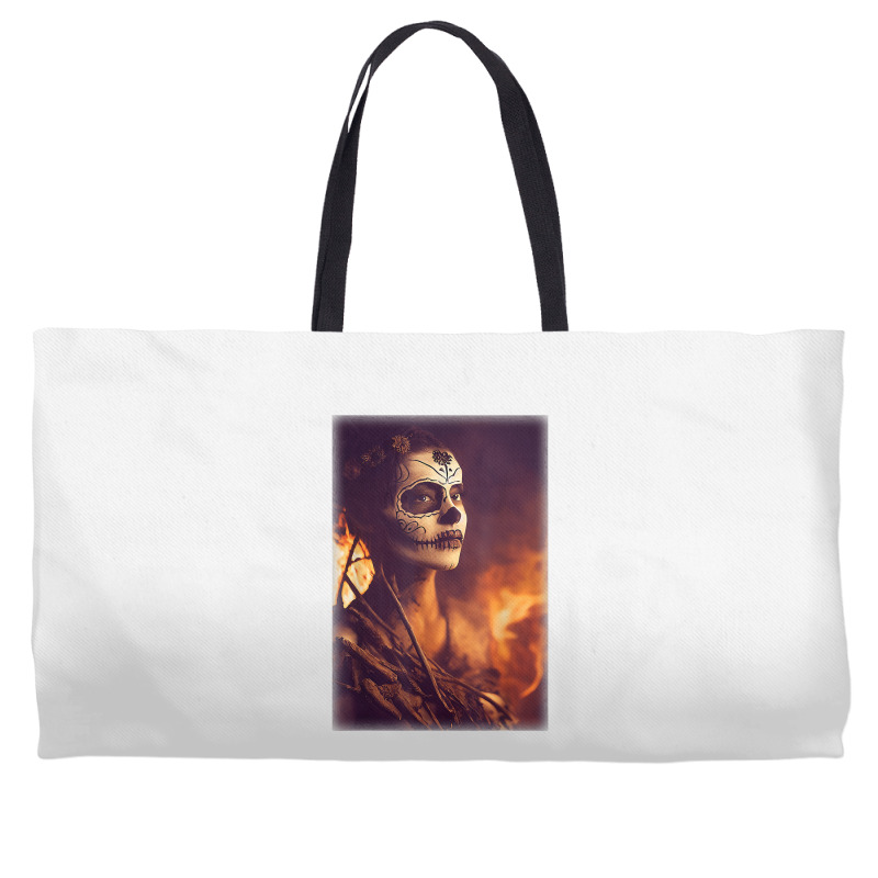 Beautiful Woman Warrior After A Battle With Skeletons T Shirt Weekender Totes | Artistshot