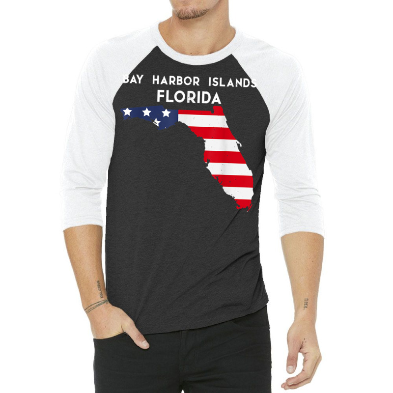 Bay Harbor Islands Florida Usa State America Travel Floridia T Shirt 3/4 Sleeve Shirt by meritzjla | Artistshot